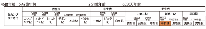 画像:年表、中新世
