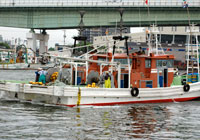 画像:長さ100メートルのバッチ網