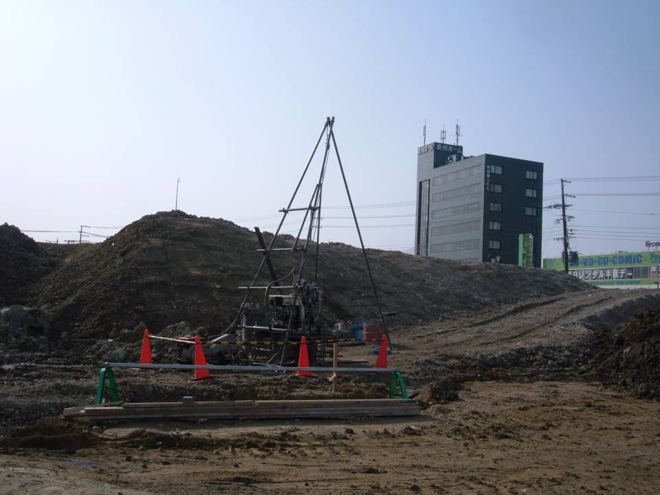 ボーリング調査の様子